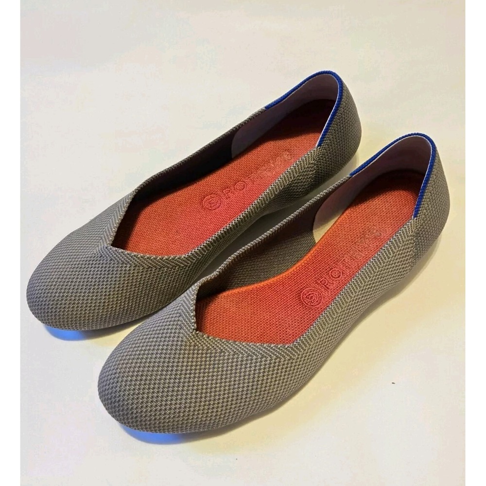 Rothy's Ballet Flats Shoes Womens Size 10.5 Gray Round Toe